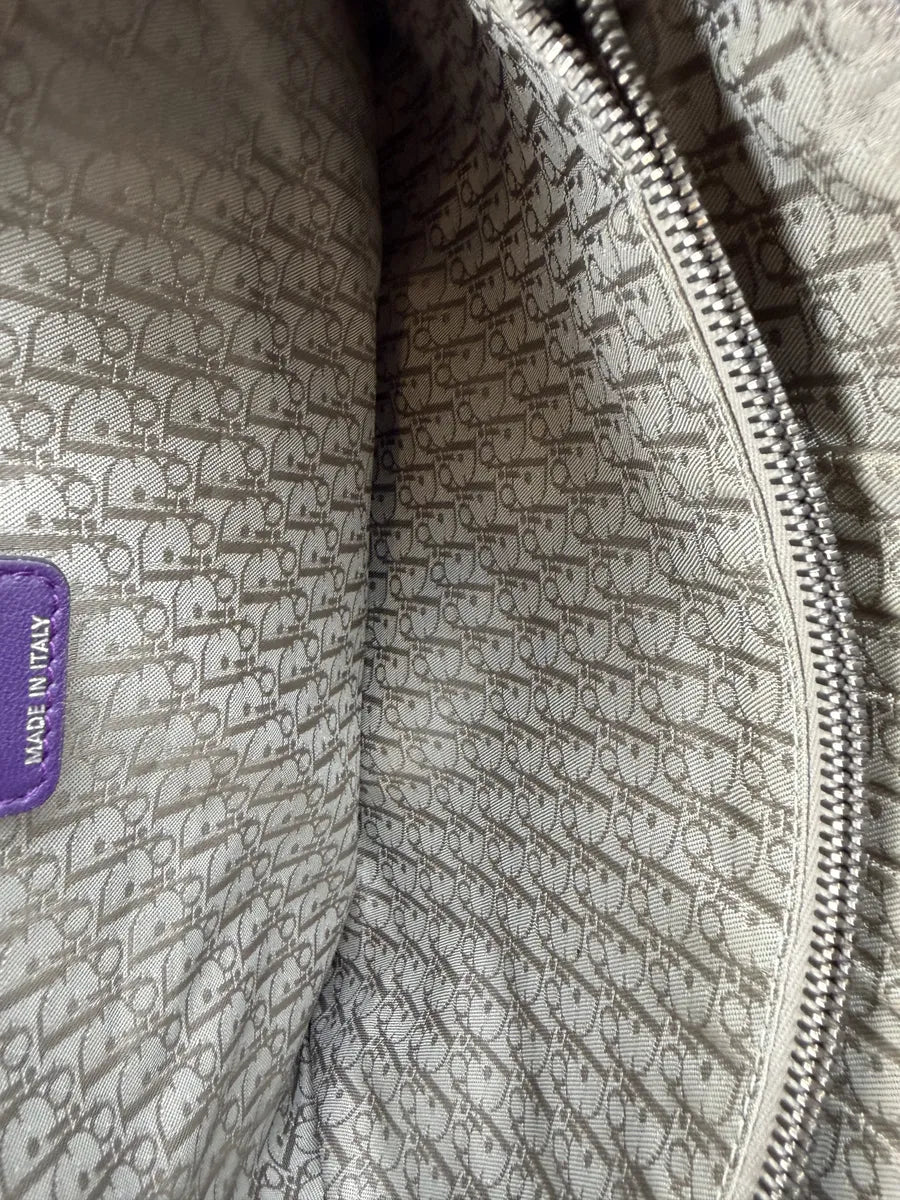 SS2007 Christian Dior Purple Leather Pleated Shoulder Bag EHgAbJG 13