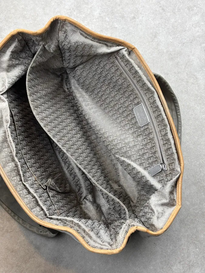 SS2007 Dior Pleated Nude Grey Leather Shoulder Bag qApemkX 16