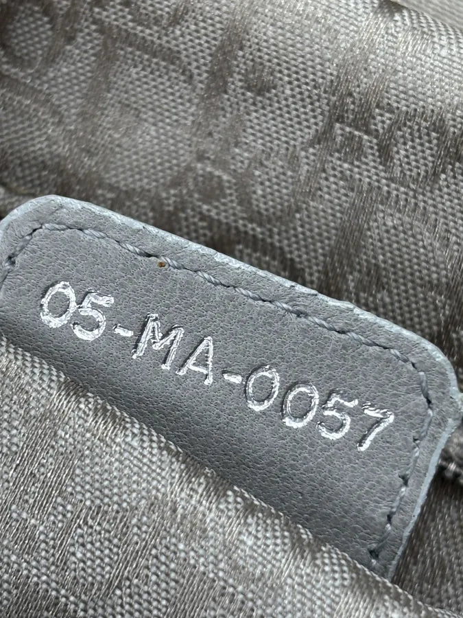 SS2007 Dior Pleated Nude Grey Leather Shoulder Bag qApemkX 19