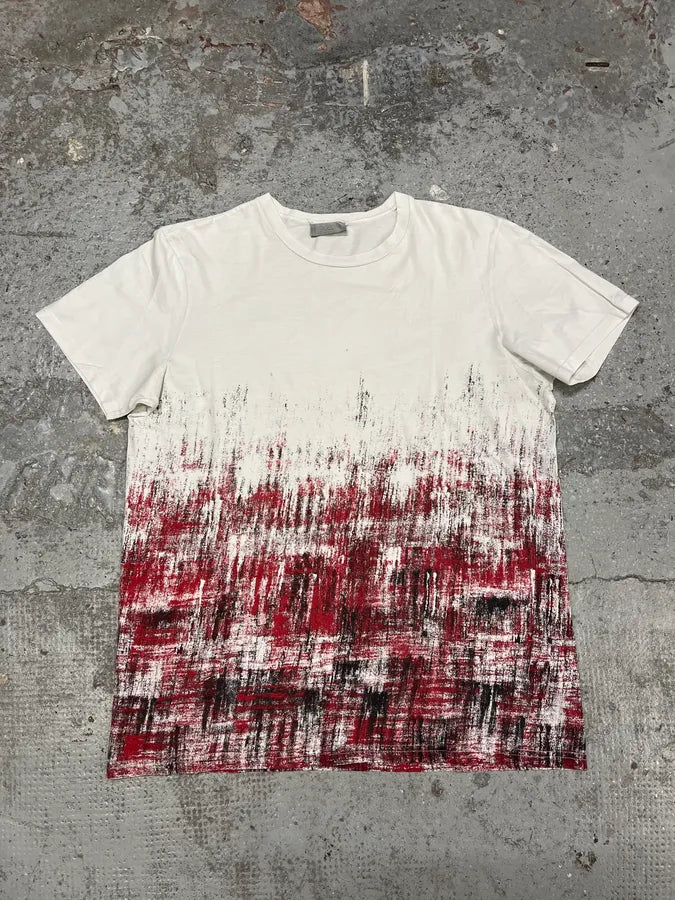 SS2007 Dior White Painted Effect Contemporary T-Shirt xeQCFxy 0