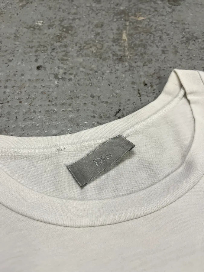 SS2007 Dior White Painted Effect Contemporary T-Shirt xeQCFxy 6