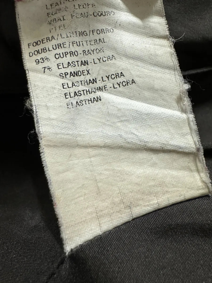 SS2007 Emporio Armani Asymmetrical Ostrich Embossed Leather Effect Camel Jacket (M/L) eJZiIni 8