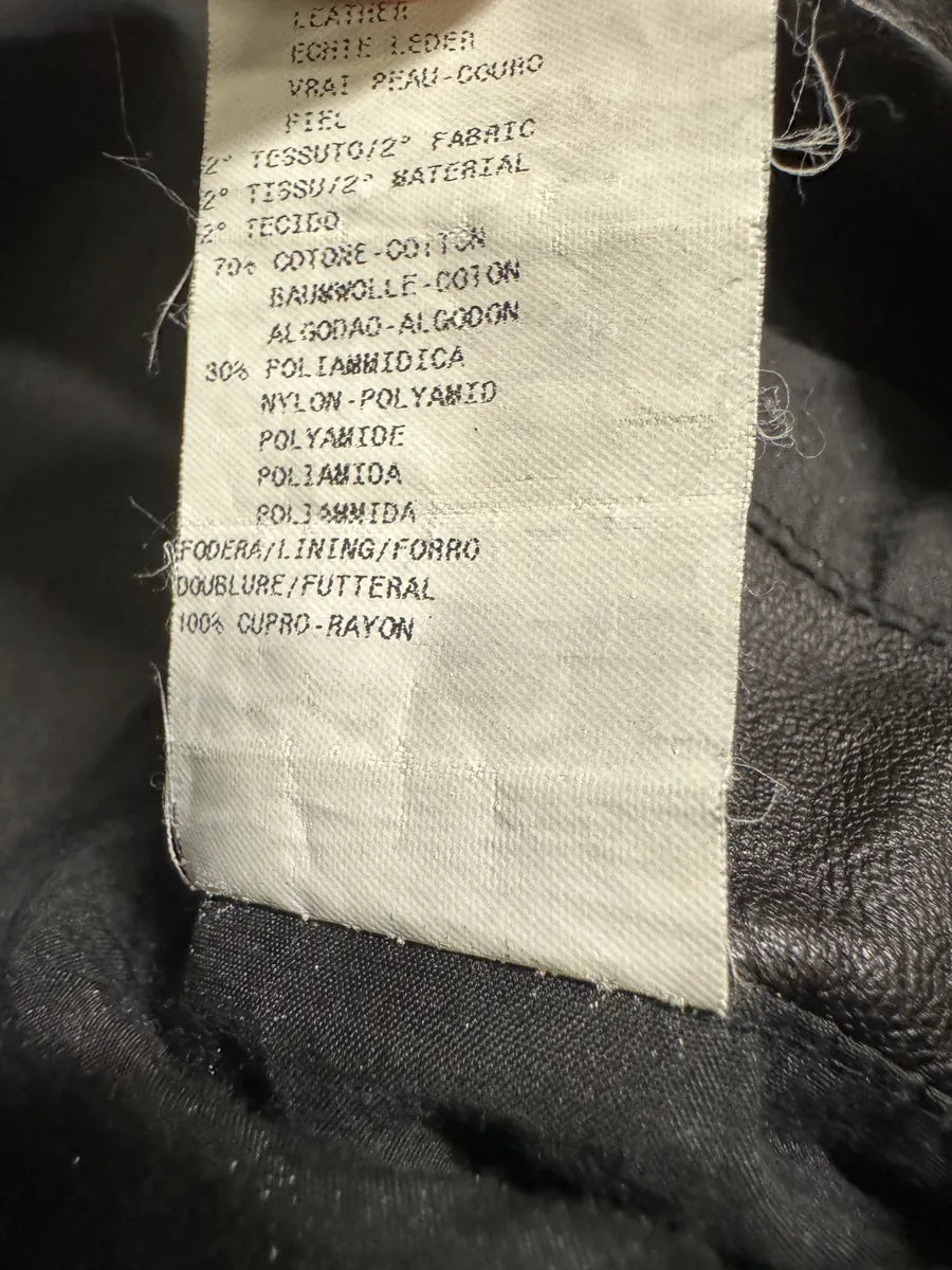 SS2007 Emporio Armani Black Multi Zips Racing Leather Jacket RCPmPOZ 5