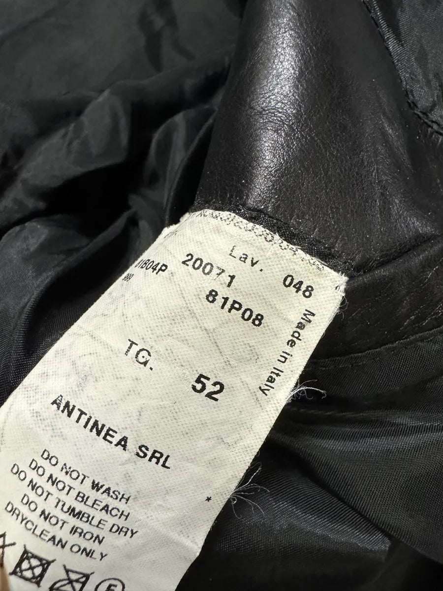 SS2007 Emporio Armani Black Utility Multi Zips Leather Jacket vfaROxL 11