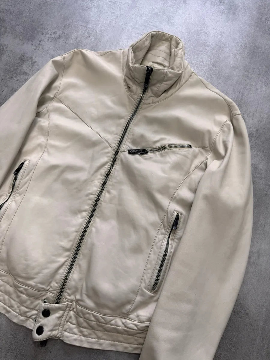 SS2007 Emporio Armani Snow White Leather Jacket jvVFbbz 2