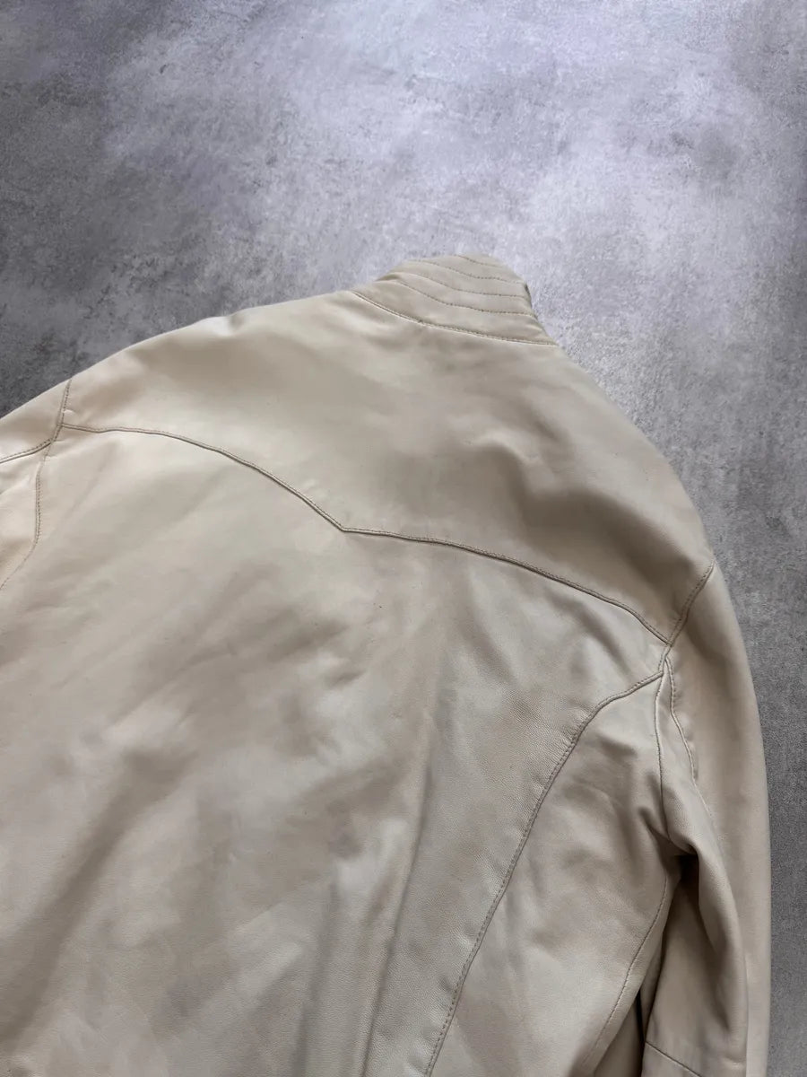 SS2007 Emporio Armani Snow White Leather Jacket jvVFbbz 4
