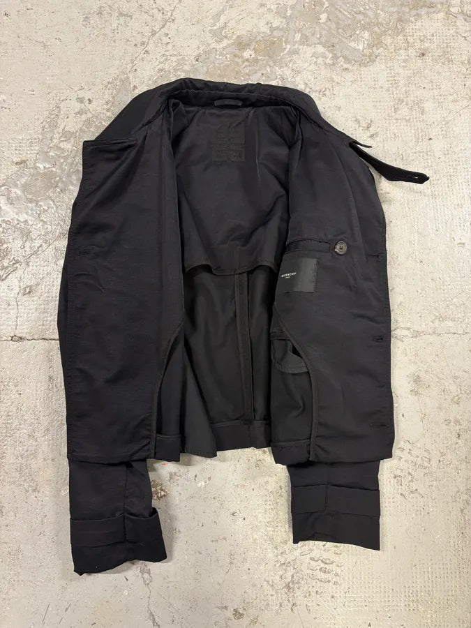 SS2007 Givenchy Navy Contemporary Minimalist Naval Jacket (S) PAnnxiF 6