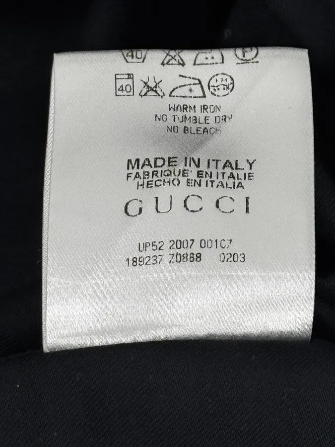 SS2007 Gucci Black Knight Embroidered Shirt by Frida Giannini WNOvTLU 11
