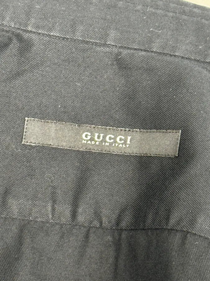 SS2007 Gucci Black Knight Embroidered Shirt by Frida Giannini WNOvTLU 9