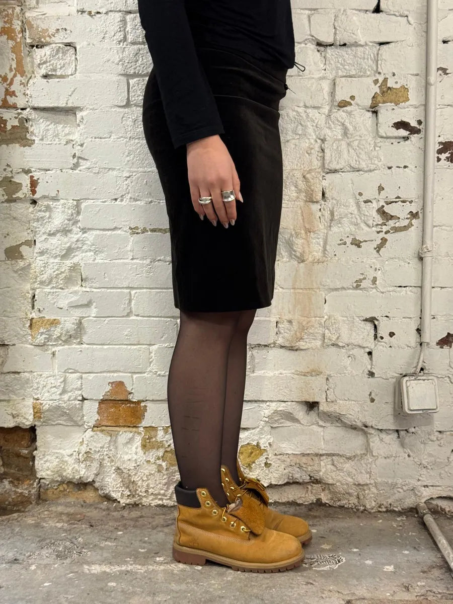 SS2007 Gucci Black Classy Velvet Skirt QiTCeWh 1