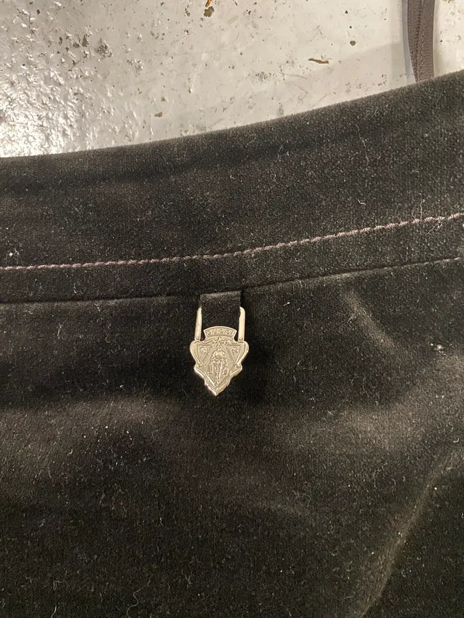 SS2007 Gucci Black Classy Velvet Skirt QiTCeWh 5