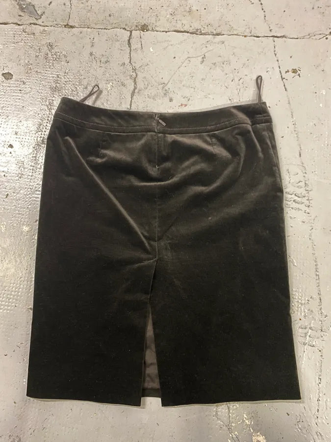 SS2007 Gucci Black Classy Velvet Skirt QiTCeWh 6