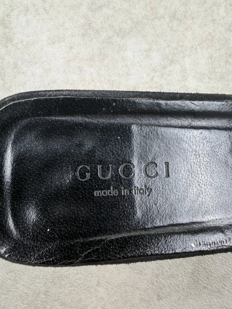 SS2007 Gucci Black Suede Buckle Sandals by Frida Giannini IPrMxXl 10