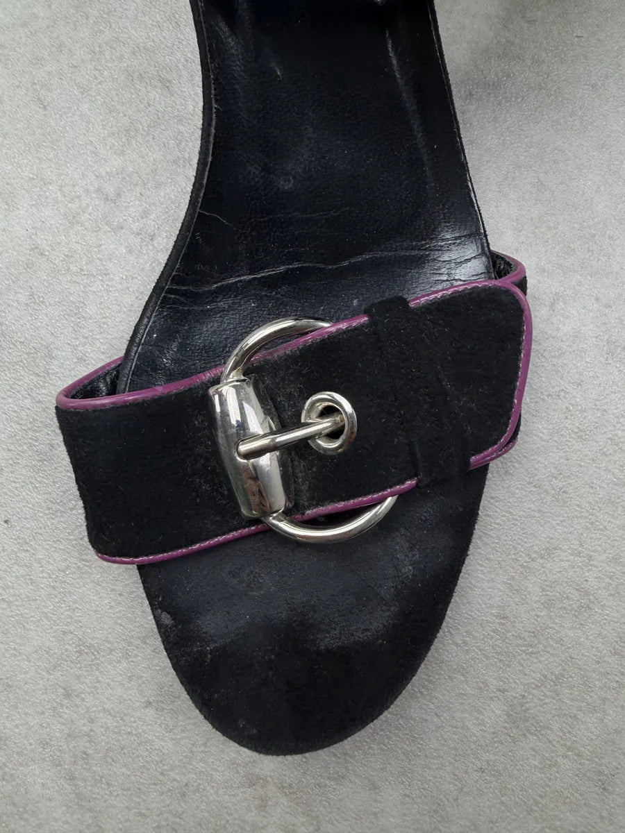 SS2007 Gucci Black Suede Buckle Sandals by Frida Giannini IPrMxXl 6