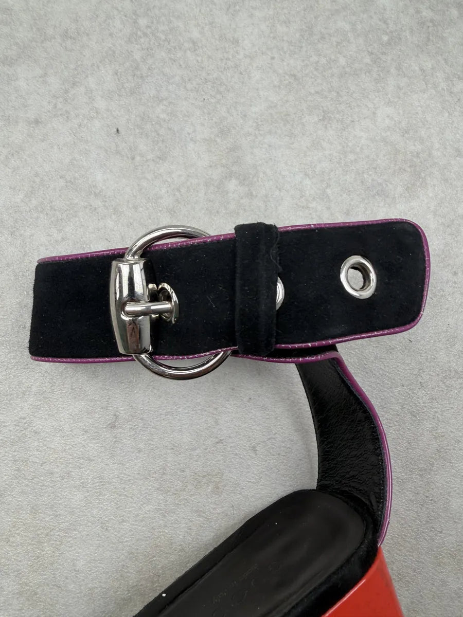 SS2007 Gucci Black Suede Buckle Sandals by Frida Giannini IPrMxXl 7