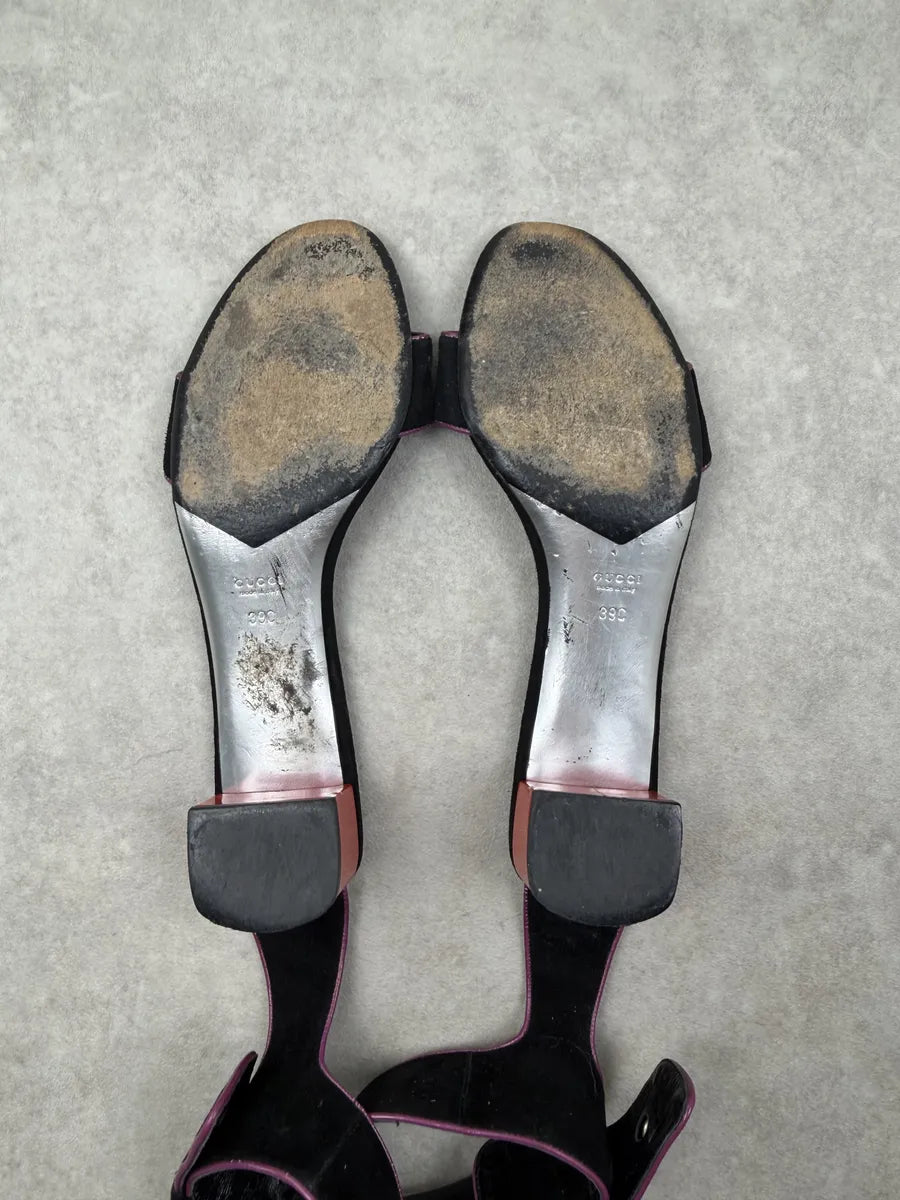 SS2007 Gucci Black Suede Buckle Sandals by Frida Giannini IPrMxXl 8