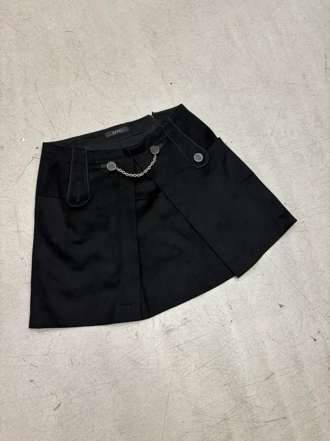 SS2007 Gucci Black Wool Chain Detail Skirt by Frida Giannini mMKFsLd 4