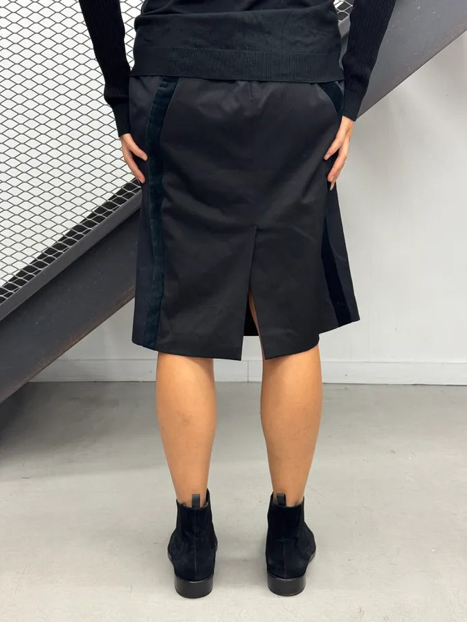 SS2007 Gucci Black Wool Contrast Stripe Skirt by Frida Giannini OLtpxNE 3