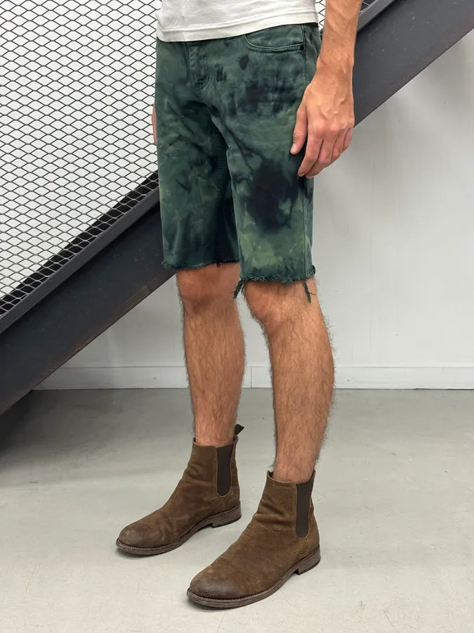 SS2007 Gucci Dark Green Distressed Denim Shorts by Frida Giannini FxbbkUB 2