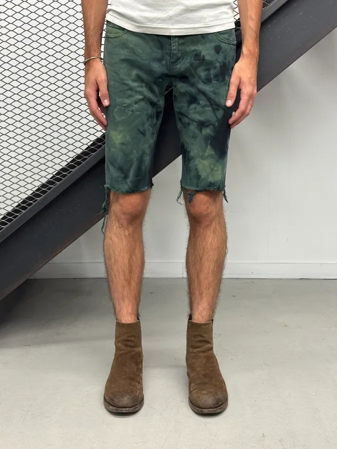 SS2007 Gucci Dark Green Distressed Denim Shorts by Frida Giannini FxbbkUB 1