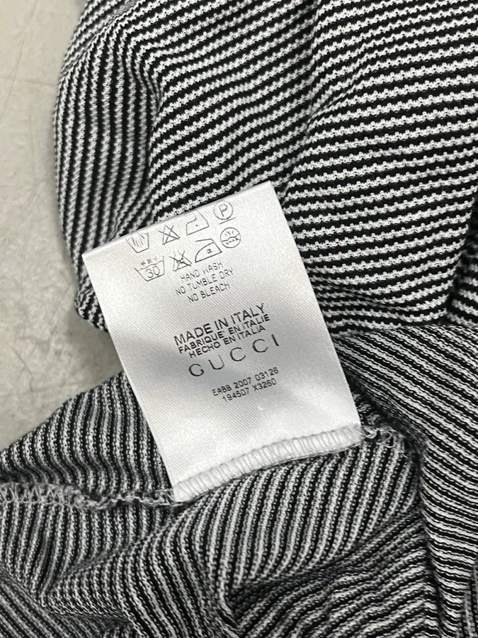 SS2007 Gucci Grey Striped Contrast Polo by Frida Giannini LrEvXwI 9