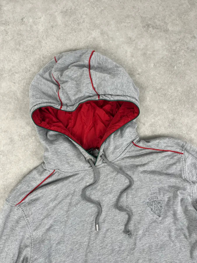 SS2007 Gucci Grey Striped Hooded Sweater nhTjySB 3