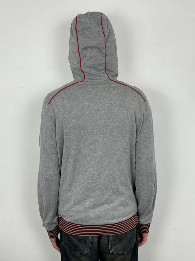 SS2007 Gucci Grey Striped Hooded Sweater nhTjySB 2