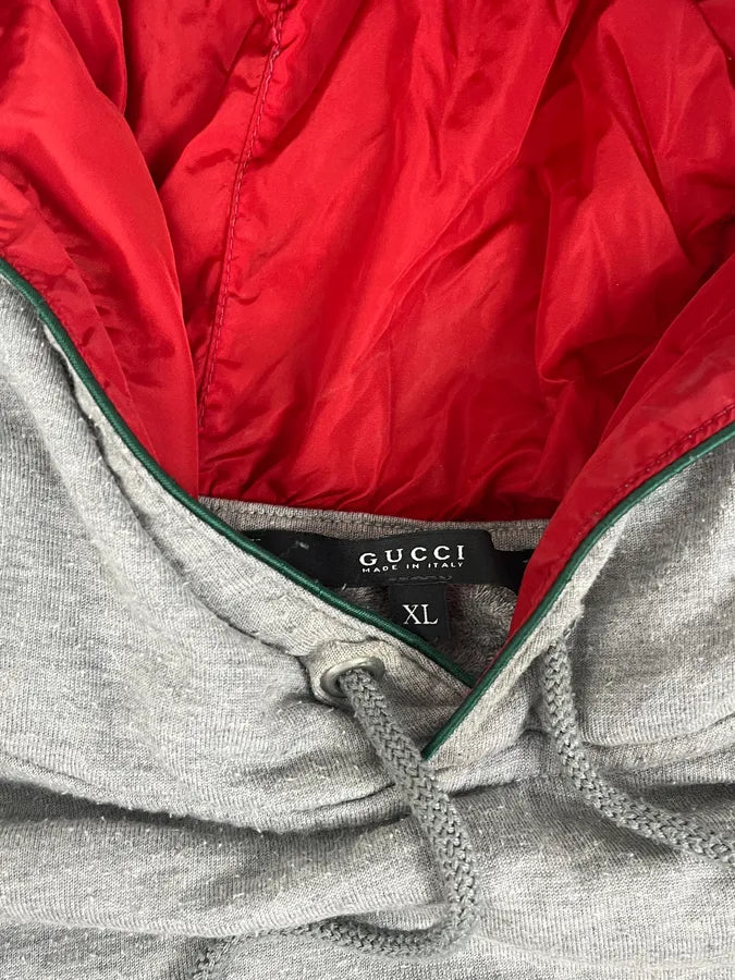 SS2007 Gucci Grey Striped Hooded Sweater nhTjySB 6