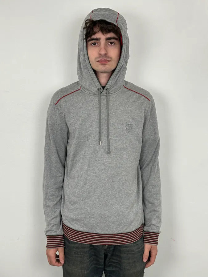 SS2007 Gucci Grey Striped Hooded Sweater nhTjySB 1