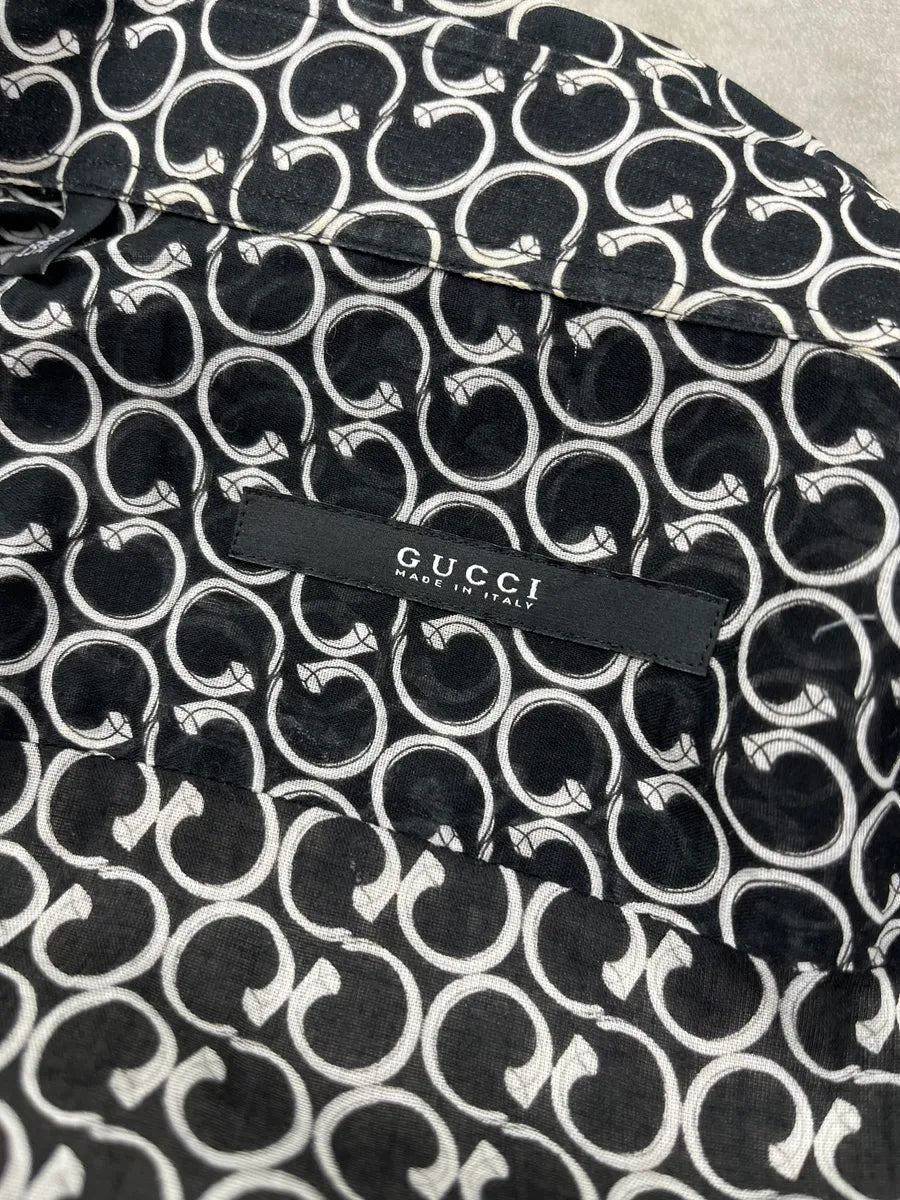 SS2007 Gucci Spiral Black & White Shirt by Frida Giannini ieNHcKP 7
