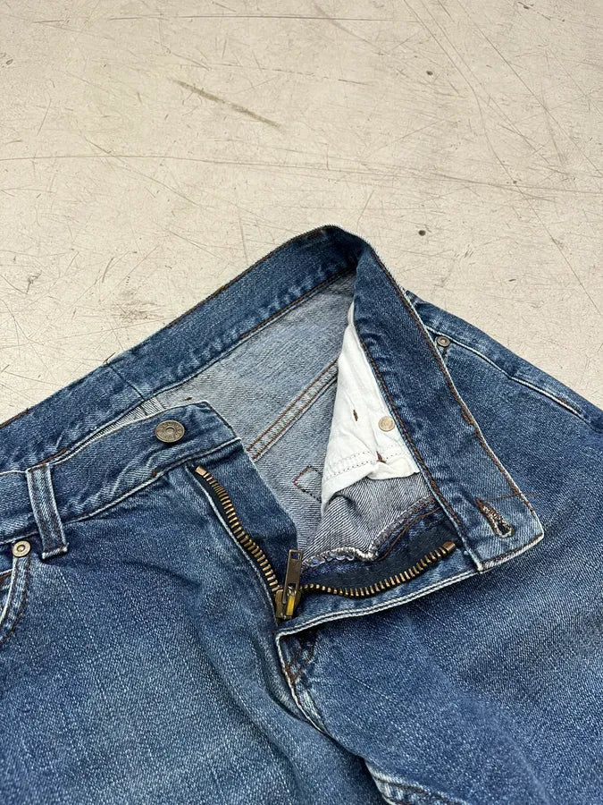 SS2007 Gucci Straight Logo Patch Blue Denim Jeans IHmxztk 12