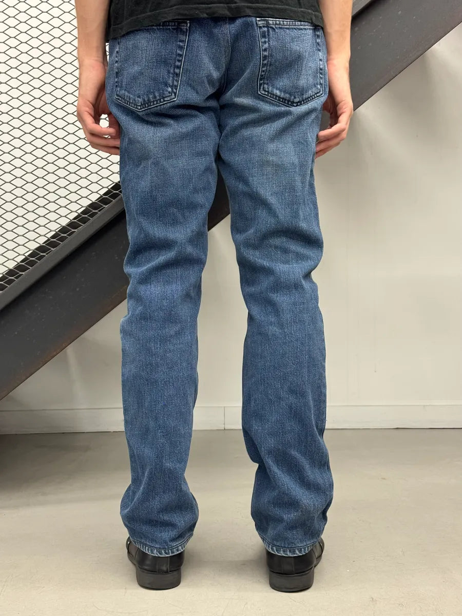 SS2007 Gucci Straight Logo Patch Blue Denim Jeans IHmxztk 4