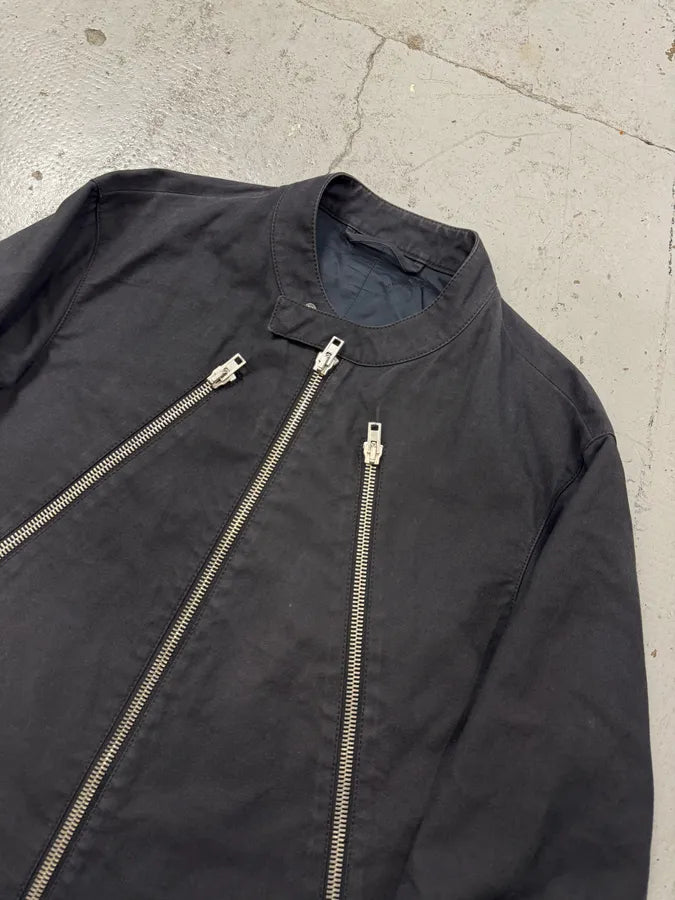SS2007 Maison Margiela 5-Zip Biker Black Cotton Jacket VNaeqMt 2