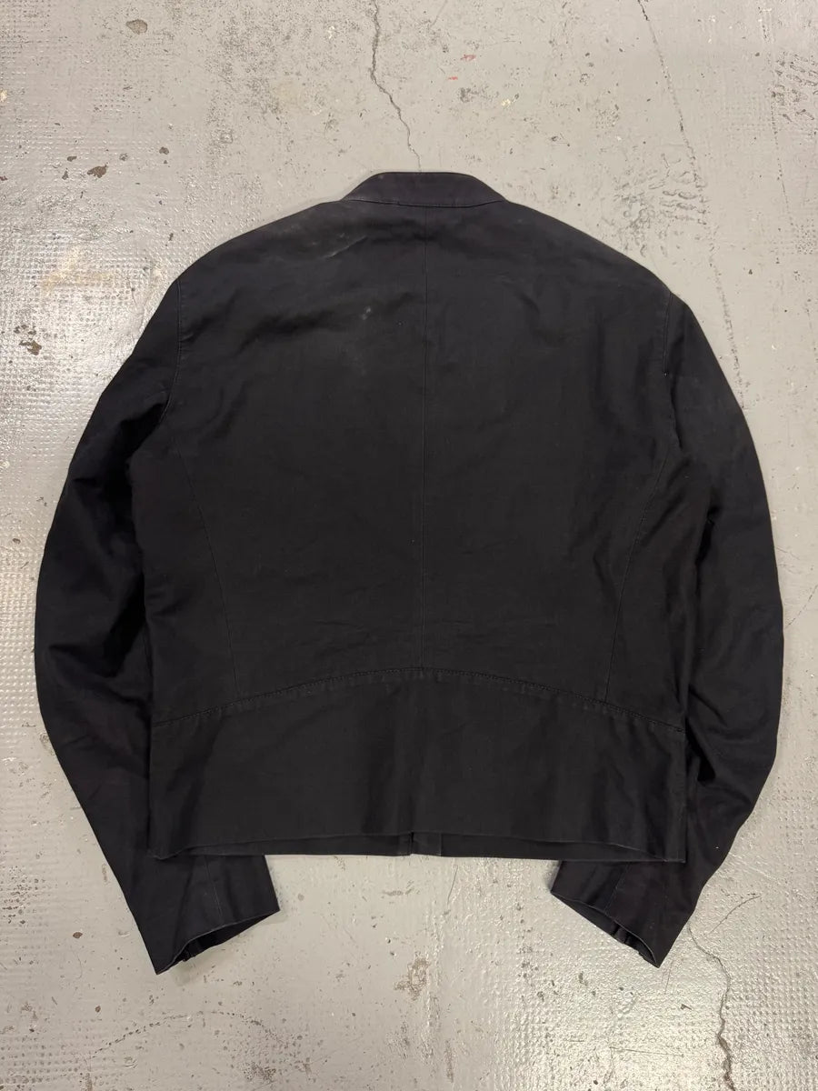 SS2007 Maison Margiela 5-Zip Biker Black Cotton Jacket VNaeqMt 4