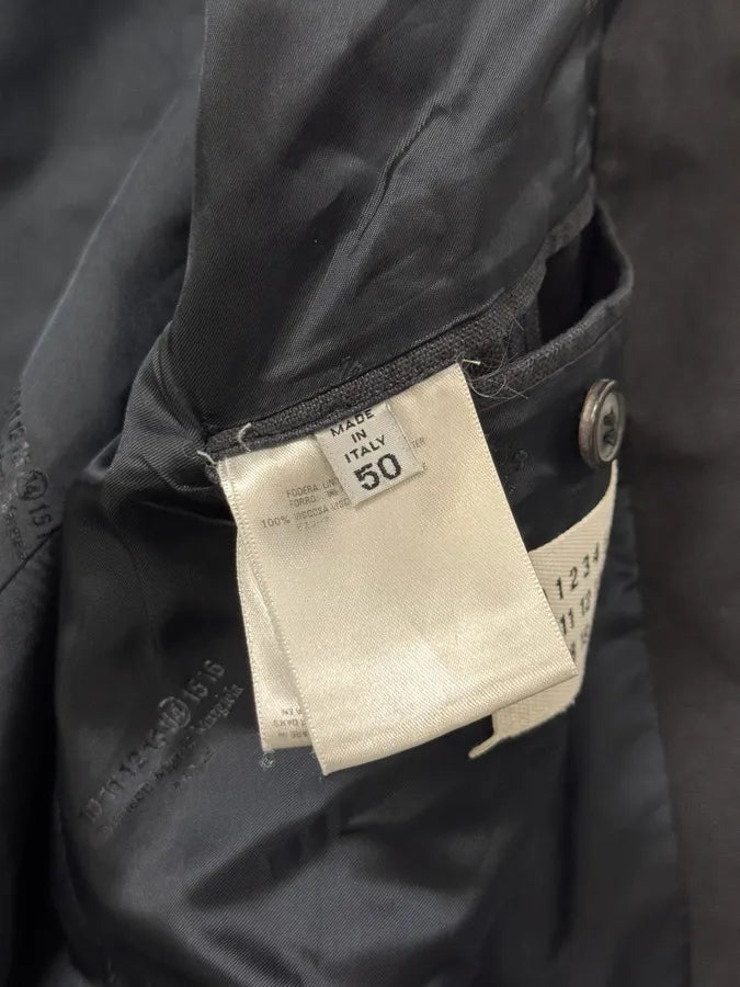 SS2007 Maison Margiela 5-Zip Biker Black Cotton Jacket VNaeqMt 6