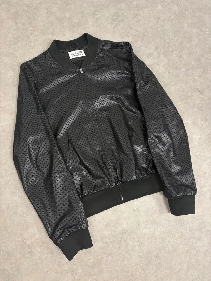 SS2007 Maison Martin Margiela Black Perforated Leather Jacket tJmgjvG 3
