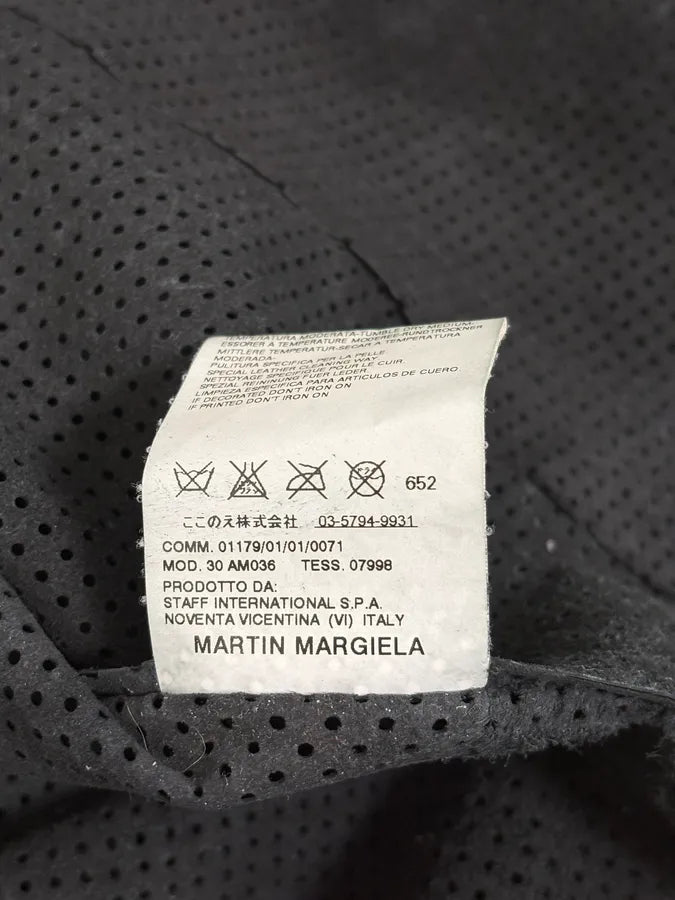 SS2007 Maison Martin Margiela Black Perforated Leather Jacket tJmgjvG 12