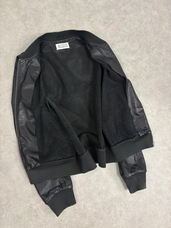 SS2007 Maison Martin Margiela Black Perforated Leather Jacket tJmgjvG 6