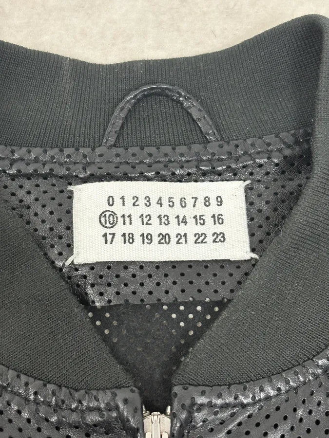 SS2007 Maison Martin Margiela Black Perforated Leather Jacket tJmgjvG 10
