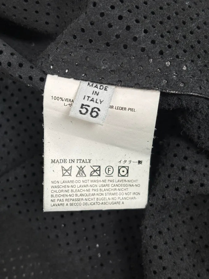 SS2007 Maison Martin Margiela Black Perforated Leather Jacket tJmgjvG 11