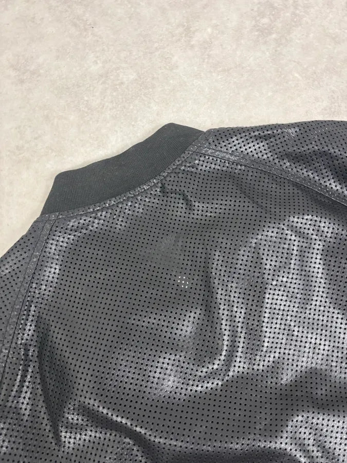 SS2007 Maison Martin Margiela Black Perforated Leather Jacket tJmgjvG 7
