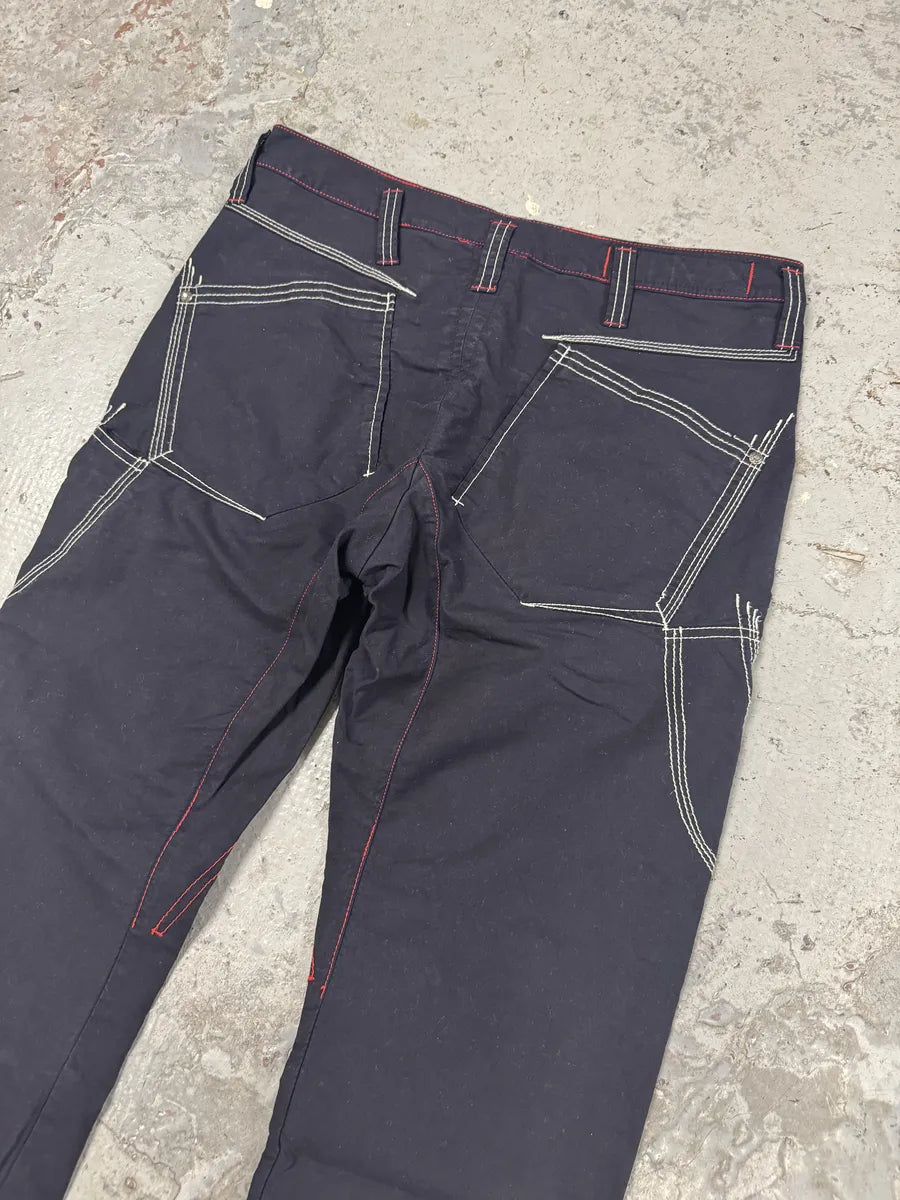 SS2007 Marithé + François Girbaud Navy Detailed Cozy Pants GMTZNde 2