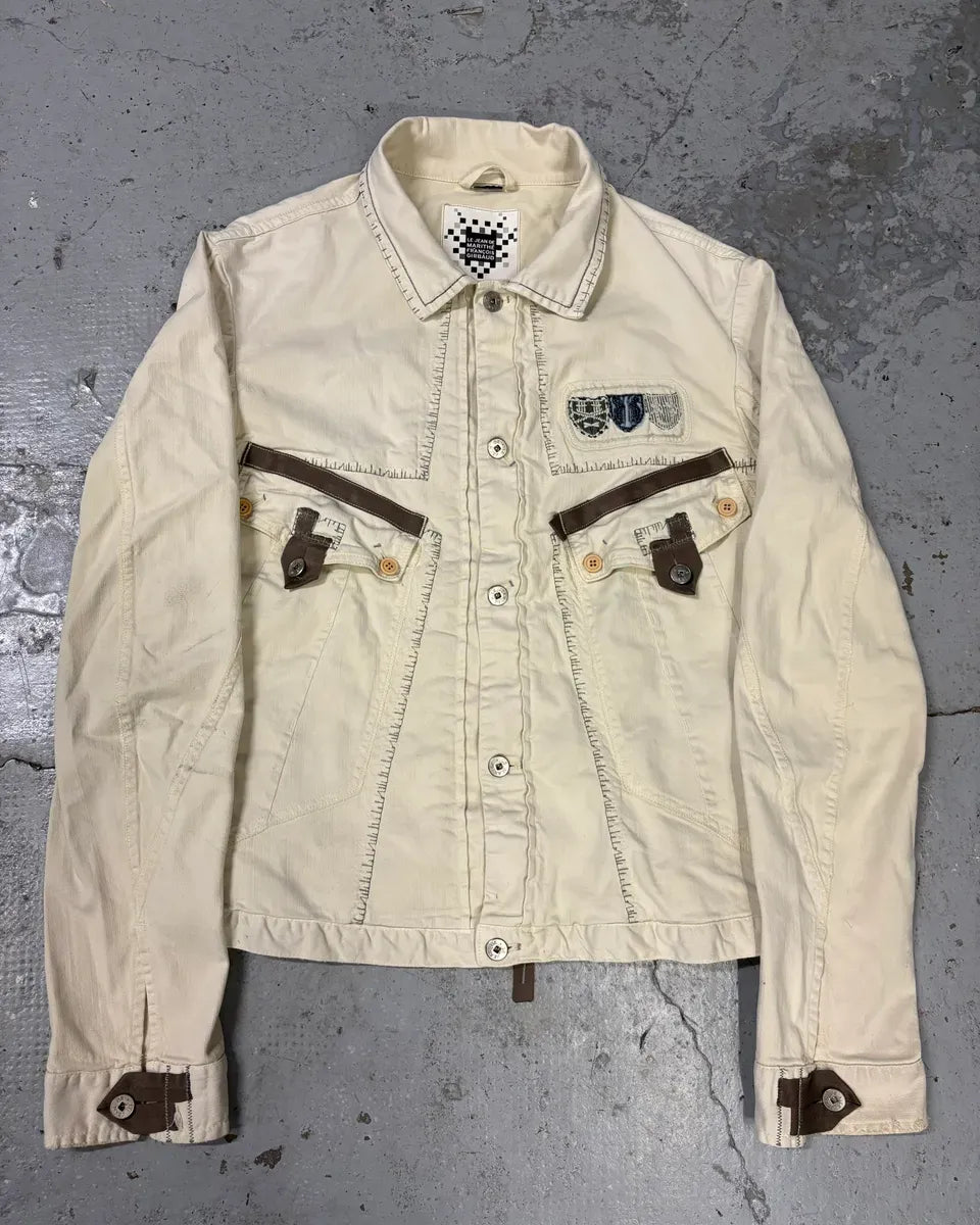 SS2007 Marithé + François Girbaud White Signature Light Jacket XpcGQcP 0