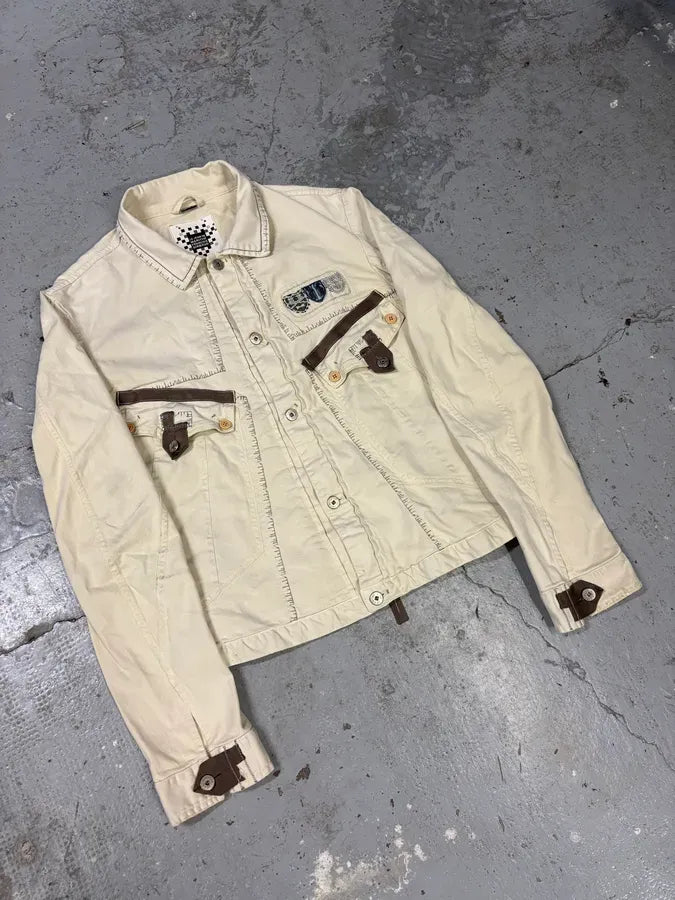 SS2007 Marithé + François Girbaud White Signature Light Jacket XpcGQcP 3