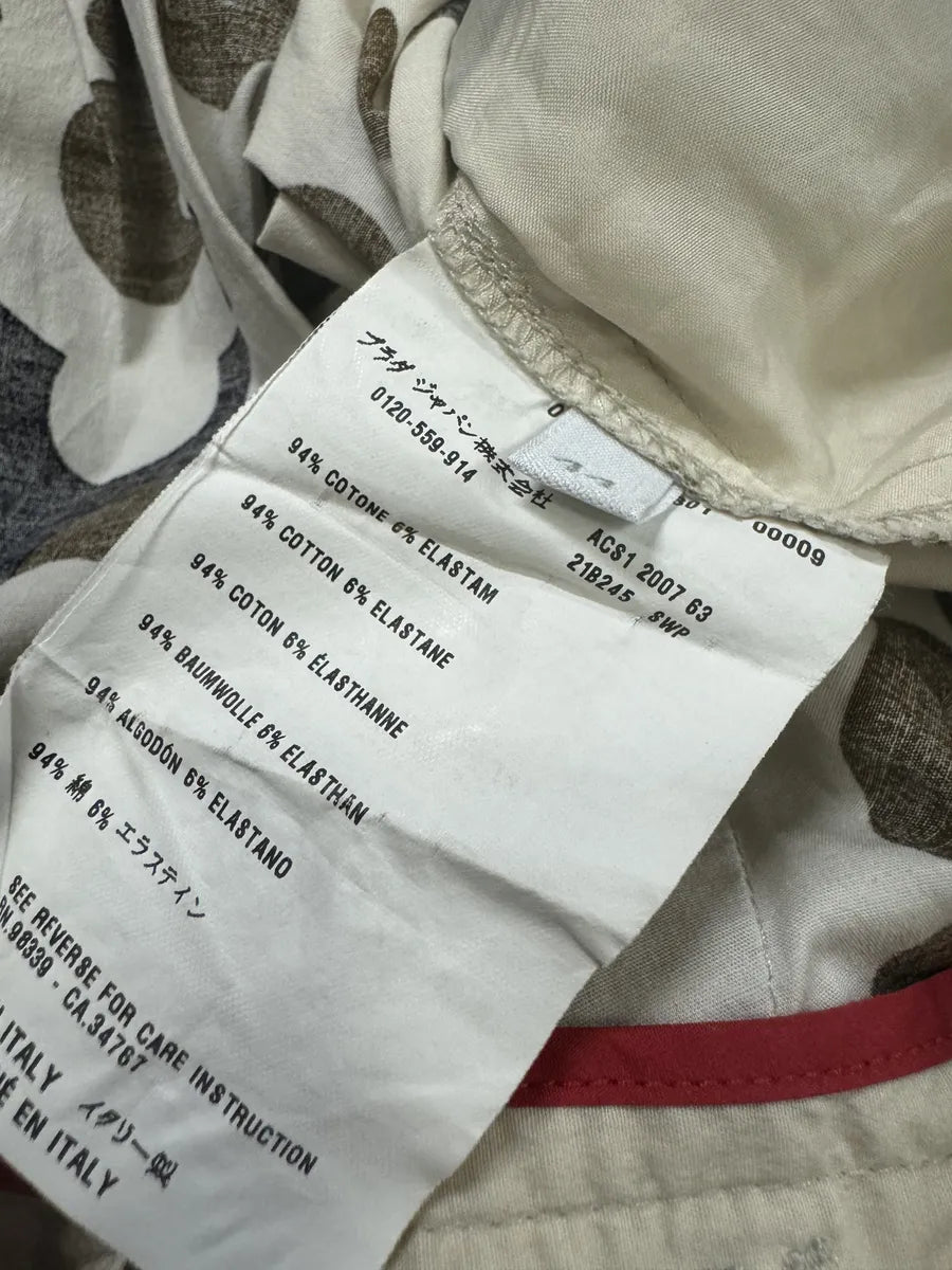 SS2007 Prada Beige Camo Belted Skirt eTmekPw 5