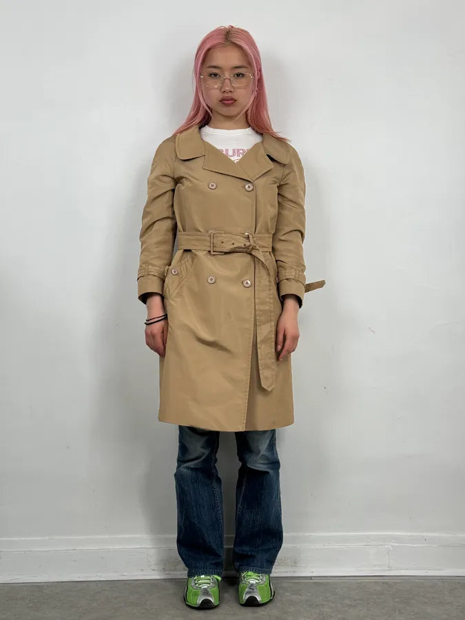SS2007 Prada Beige Trench Coat Jacket FMkZjgQ 0