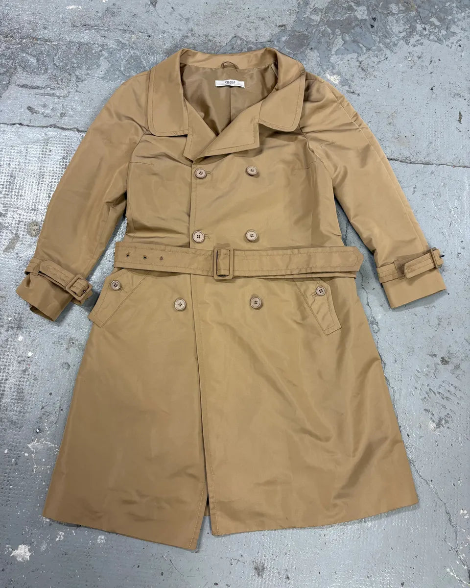 SS2007 Prada Beige Trench Coat Jacket FMkZjgQ 0