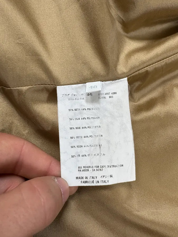 SS2007 Prada Beige Trench Coat Jacket FMkZjgQ 10