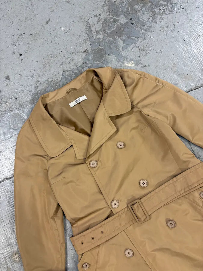 SS2007 Prada Beige Trench Coat Jacket FMkZjgQ 5