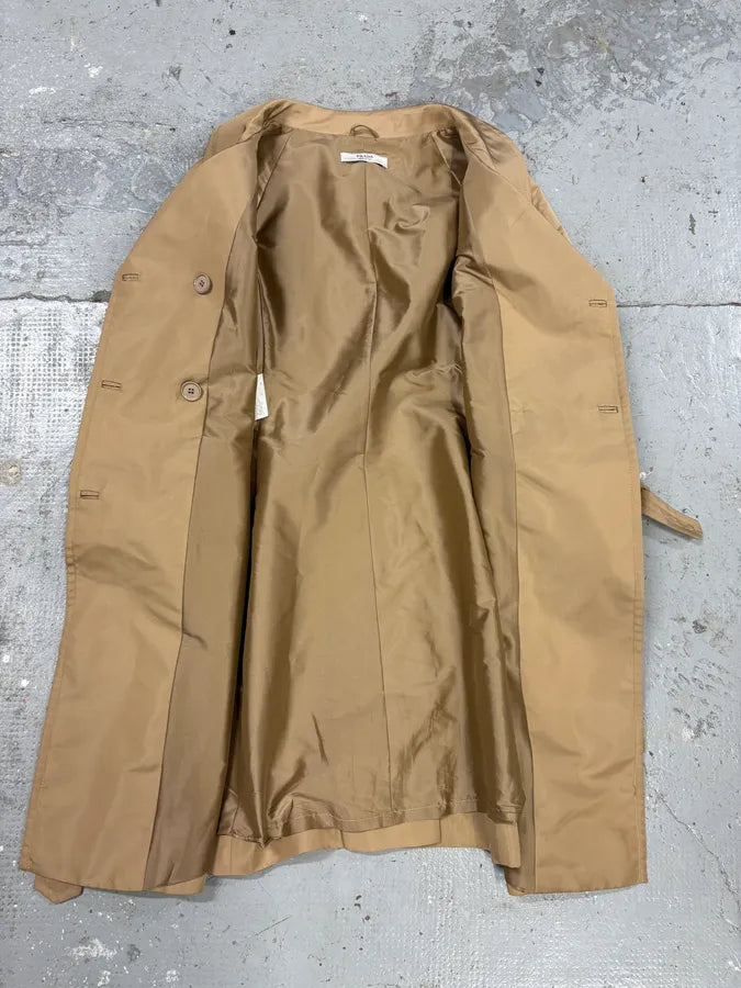 SS2007 Prada Beige Trench Coat Jacket FMkZjgQ 6